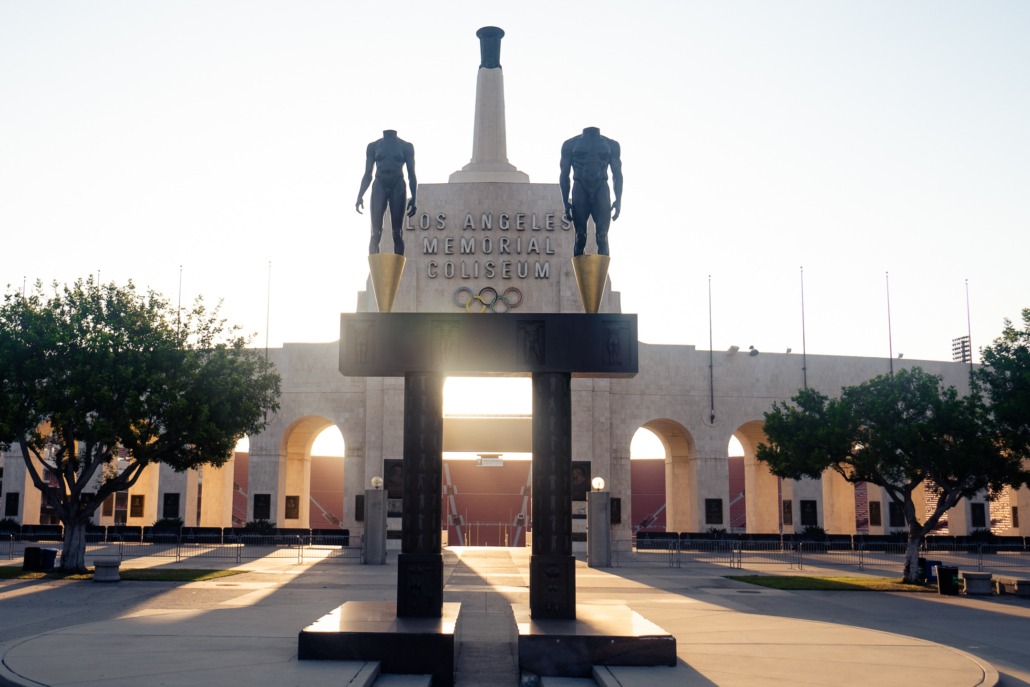 The Los Angeles Memorial Coliseum.