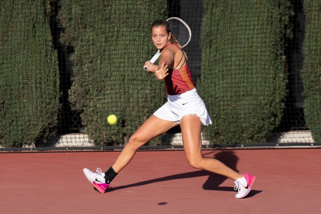 Immi Haddad hits the ball