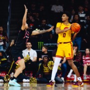 Alijah Arenas protects the ball