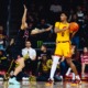 Alijah Arenas protects the ball