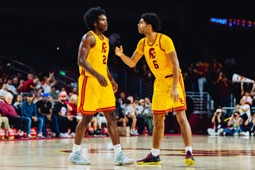Ezra Ausar and Jacob Cofie celebrate