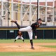 Sophomore Andrew Johnson pitches against Pepperdine