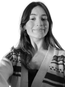 Black and white photo of Heydy Vasquez