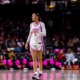 Jazzy Davidson on the court in the win over Wisconsin