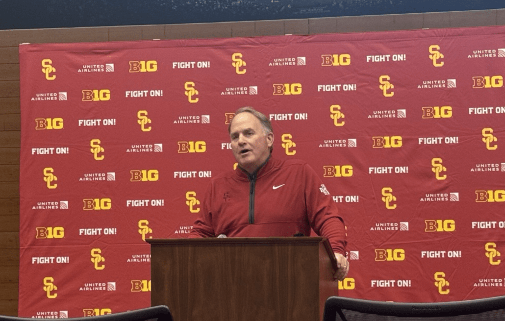 Defensive Coordinator Gary Patterson speaks at an introductory press conference