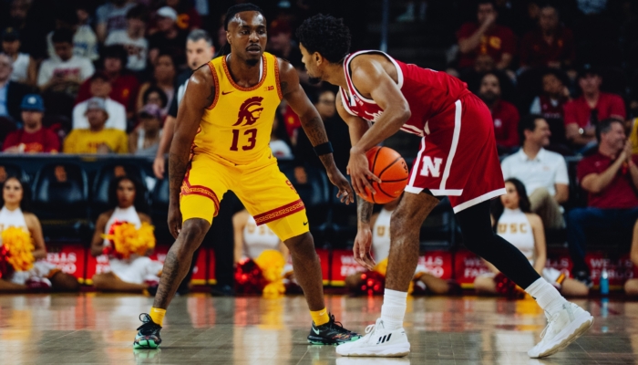 Kam woods defending.