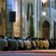 Muslim individuals pray.