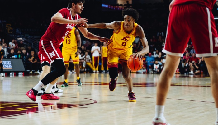 Alijah Arenas drives to the basket.