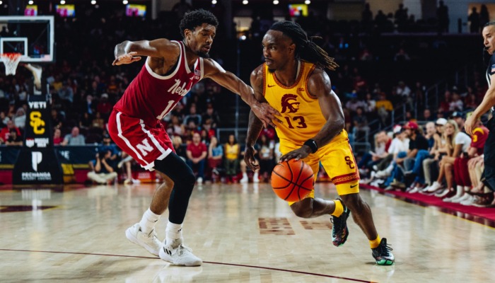 Kam Woods sets up a play.