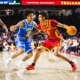 Freshman guard Alijah Arenas pushes against a defender