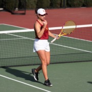 Senior Emma Charney celebrates