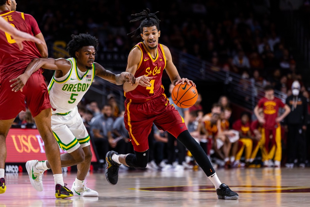 Chad Baker-Mazara drives to the basket.
