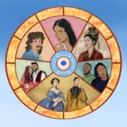 art by lucy chen with multiple people