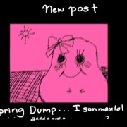 art with a pink figure representing an instagram post