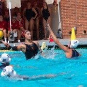 Emily Ausmus looks to shoot toward the goal