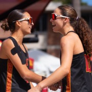 Senior Alana Embry and sophomore Quincy Stephens.