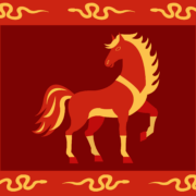 Artwork of a horse for Chinese New Year