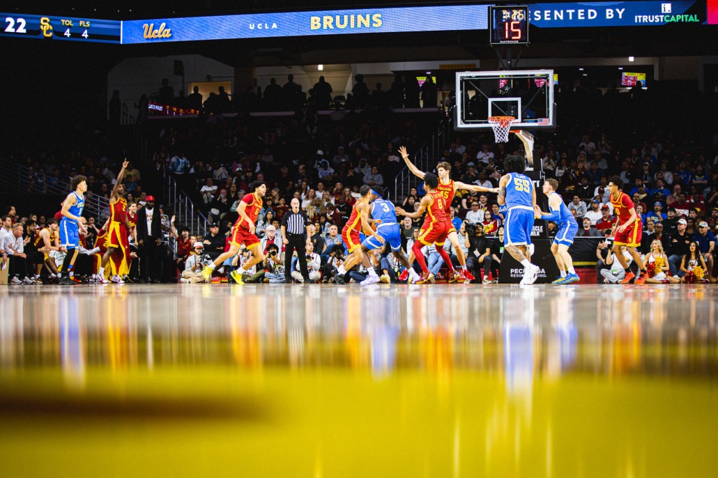 USC men's basketball plays against UCLA
