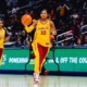 Malia Samuels dribbles down the court