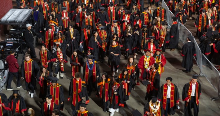 Students at their graduation ceremony
