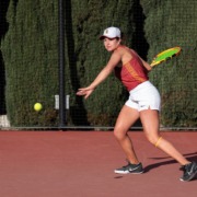 Emma Charney hits the ball