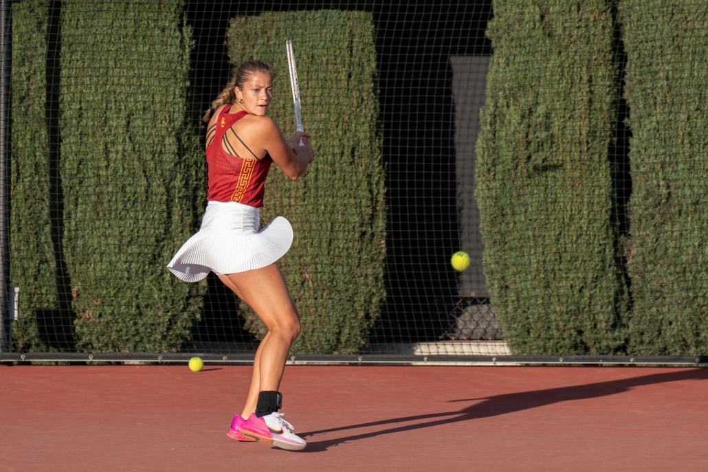 Immi Haddad hits the ball