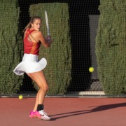 Immi Haddad hits the ball