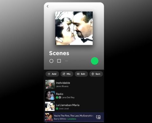 A Spotify playlist with images of Vivian's family