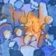 Art of a woman in a crowd of people.