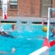 Attacker Emily Ausmus takes a shot and watches it go toward the goal.