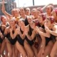 USC women's water polo celebrates a win
