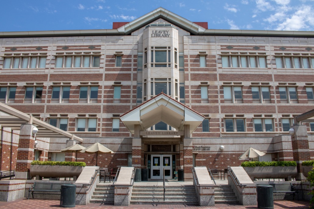 Image of the outside of Leavey Library