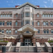 Image of the outside of Leavey Library