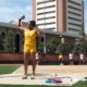 Reese Garland prepares to throw