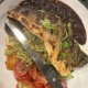Holbox dish including fish, beans, tomatoes and rice.