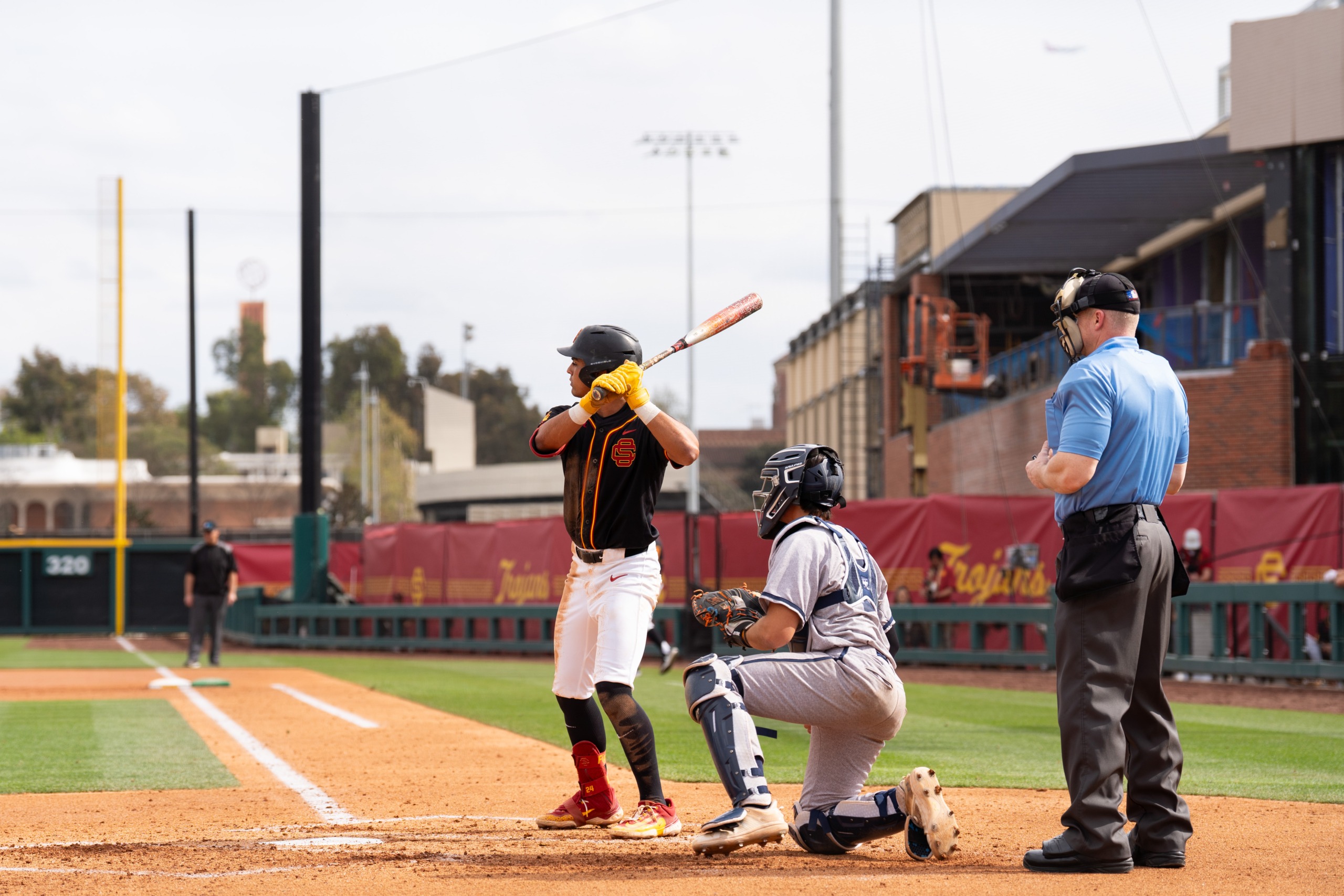 Augie Lopez prepares to swing the bat