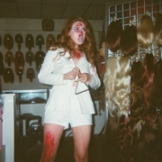 Molly Sharpe poses backstage at Hollywood Fringe Festival show