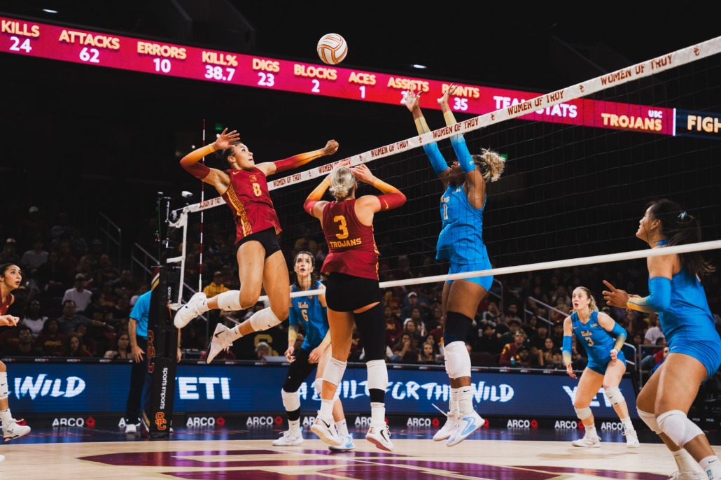 Mia Tvrdy prepares to hit the ball
