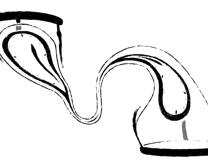 Art of a distorted hourglass