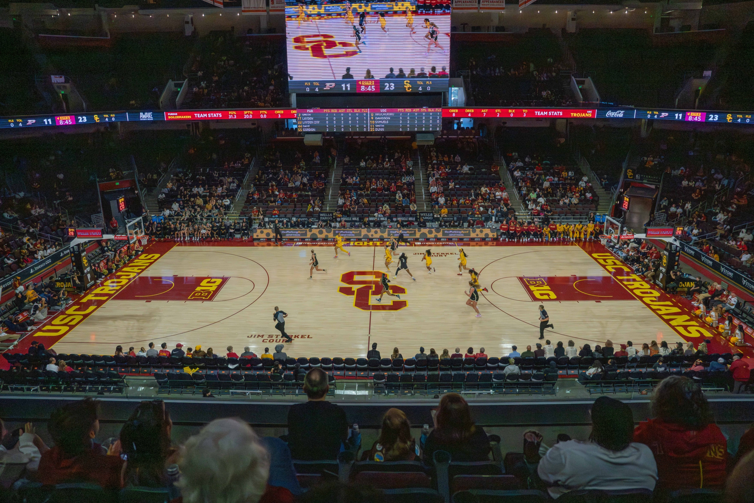 Galen Center for a USC women's basketball game against Purdue.
