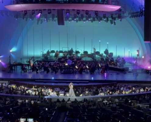 Dacus performs at the Hollywood Bown with the venue's orchestra.