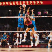 Sophomore opposite hitter Abigail Mullen lead USC with 11.5 points on Sunday. She is pictured here in a game against UCLA on Oct. 29, 2025.
