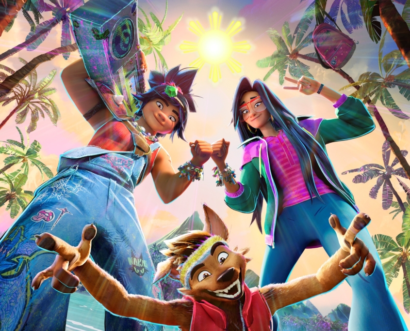 A Jo, Raissa and Raww animation for one of "Forgotten Island"'s posters.