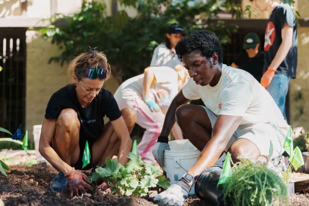 students volunteer during usc green week